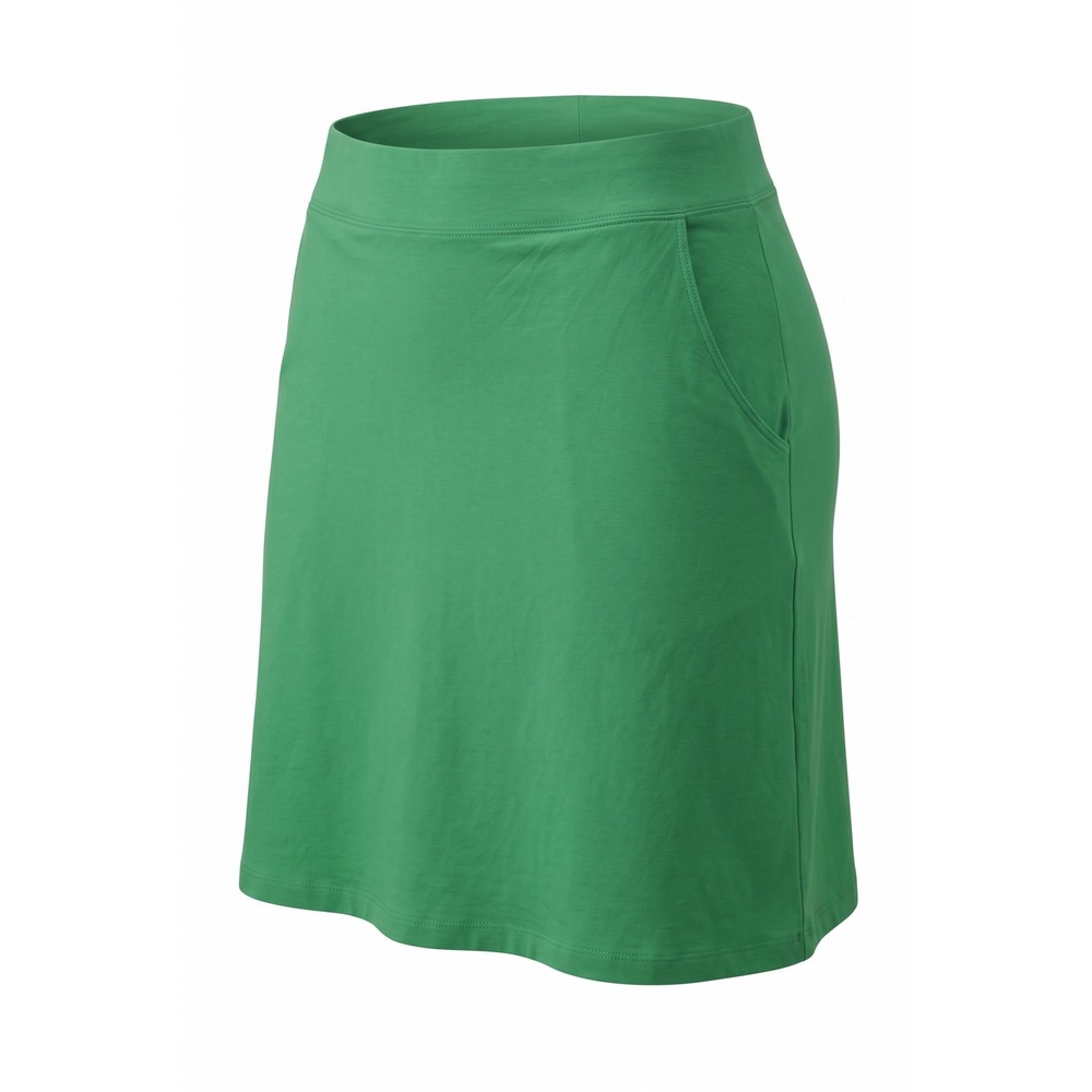 Denim & Co Essentials Green Skort‎ Plus Size 1X Cotton Blend Pull On Pockets